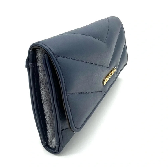 Michael Kors Large Trifold Wallet Navy Blue (NWT) - Picture 4 of 9